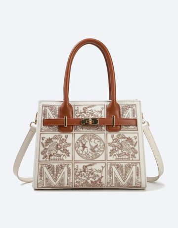 Liora Valencia Large Caramel Panelled Tote Bag