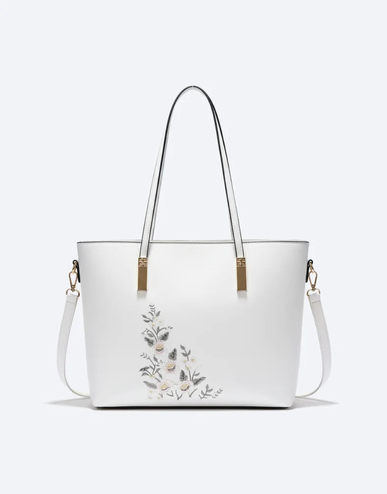 Liora Aureum Medium White Brown tole Bag