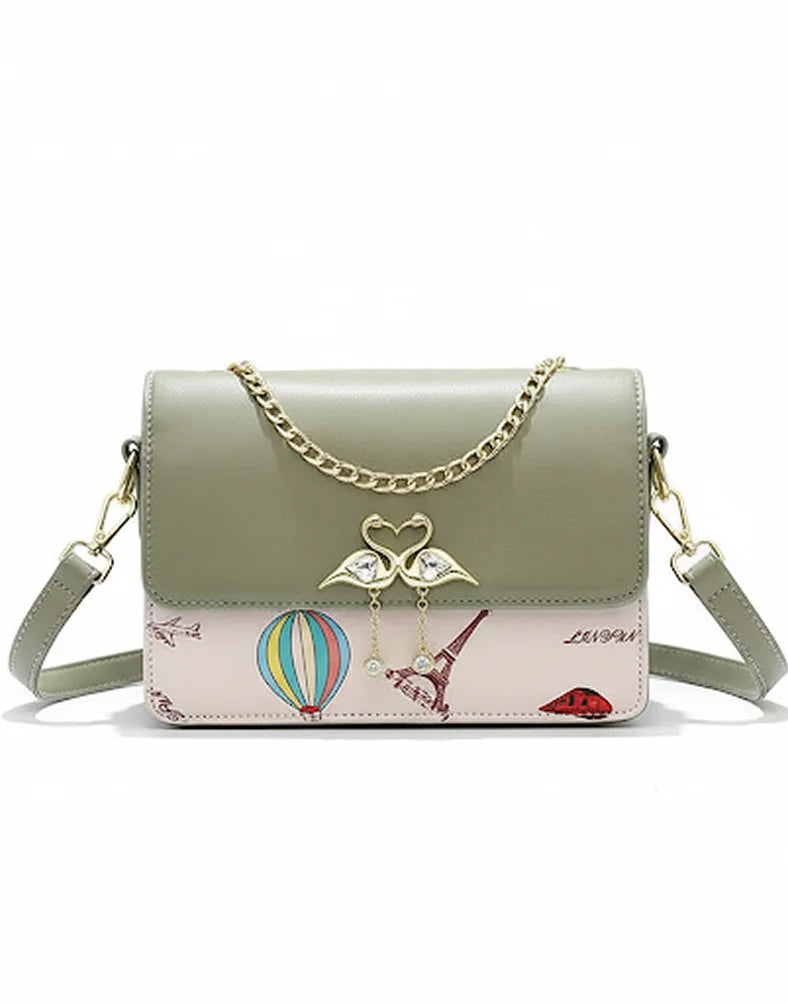 Liora Noelle Small Mint Crossbody Sling Bag