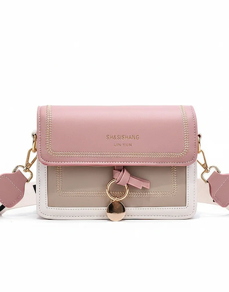 Liora Noelle Small Blush Crossbody Sling Bag with Ring Charm