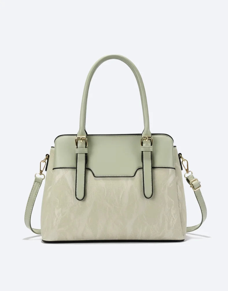 Liora Valencia Medium Two-Tone Green Tote Bag